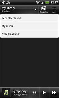 Press and hold the required playlist until a pop-up menu is displayed.