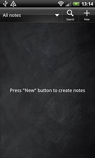 Press New.Write the text for the note.