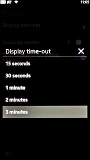 Press the required interval.Slide your finger across the display to return to standby mode.