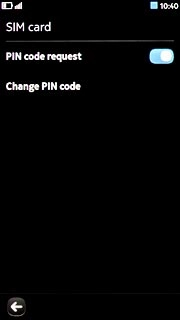 Press the indicator next to PIN code request.