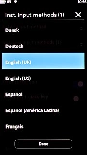 Press the required language.