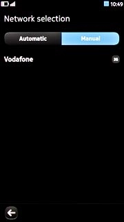 Press the required network.Your display will tell you if you've access to the network you've chosen.