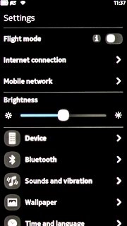 Press the indicator next to Flight mode.