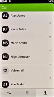 Press the required contact.