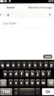 Key in the first letters of the required contact.Matching contacts are displayed.Press the required contact.