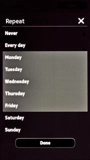 Press the required days to select them.