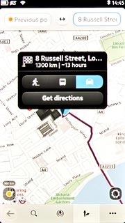 Press the required mode of transportation.