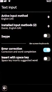 Press Active input method.