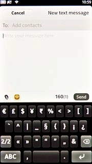 Press ABC to return to text input.