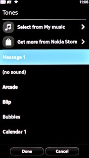 Press the required message tone.