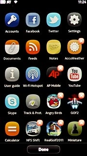 To move a menu item:Press and drag the required menu item to the required position.