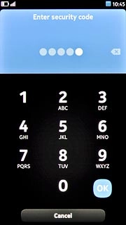 If required, press OK to create a new phone lock code.Follow the instructions on the display to create the phone lock code.