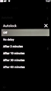 Press Off to turn off use of phone lock code.