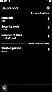 Press Security code.