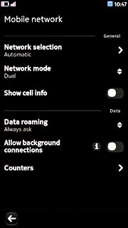 Press Network selection.