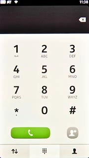 Press the keypad icon.