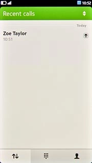 Press the call list icon.