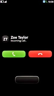 Press the connect icon to answer the call.