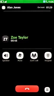 Press  to swap calls.