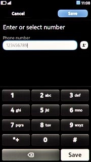 Key in the required number and press Save.A request to change the setting is sent to the network.