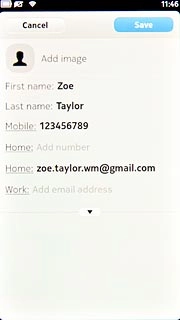 You can add more information to the contact. The following steps show two examples.Press arrow down to view more information.Choose one of the following options:Assign picture, go to 6a.Assign ring tone, go to 6b.