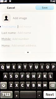 Press First name and key in the required first name.