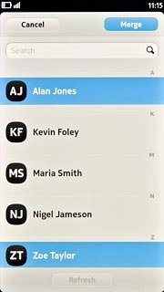 Press the required contacts to select them.