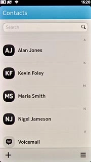 Press the menu icon.
