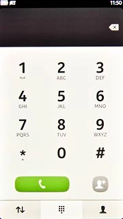 Press the keypad icon.
