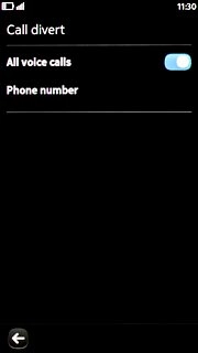 The current settings will be displayed.Press the indicator next to the required divert types.A request to change the setting is sent to the network.
