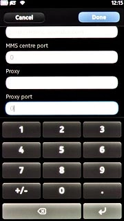 Press the field below Proxy port and key in 8080