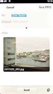 Press Send when you've finished your picture message.