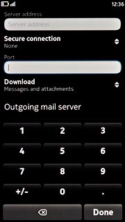 Press the field below Port and key in 110