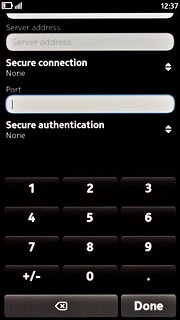 Press the field below Port and key in 25