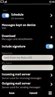 Press Save.Slide your finger across the display to return to standby mode.