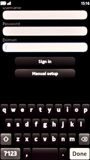 Press the field below Domain and key in the domain name for the server.