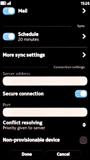 Press Done.Slide your finger across the display to return to standby mode.