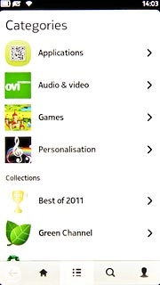 To search by category:Press the category icon.
