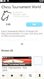 To buy an application:Press Buy.Follow the instructions on the display to download and install the application.Slide your finger across the display to return to standby mode.