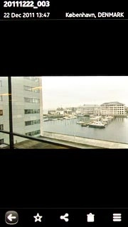 Press the return icon to return to the list of pictures and video clips.