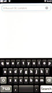 Key in the required destination and press Search.