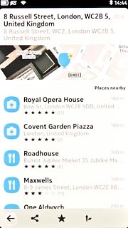 Press the return icon to return to the map.