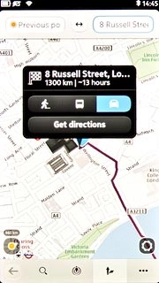 Press Get directions.Follow the instructions on the display to go to the selected destination.