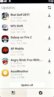 Press the required update.Follow the instructions on the display to update your phone and prepare it for use.