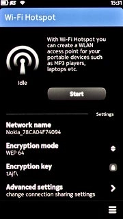Press Encryption key.