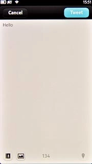 Write the required text and press Tweet.