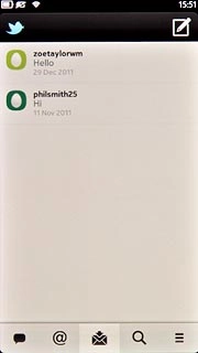 Press the message icon.