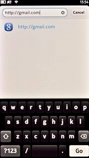 Key in http://gmail.com and press Go.