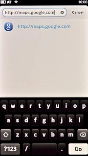 Key in http://maps.google.com and press Go.