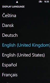 Press the required language.